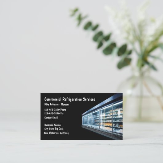 商業用冷凍業者 名刺 (スタンド正面)