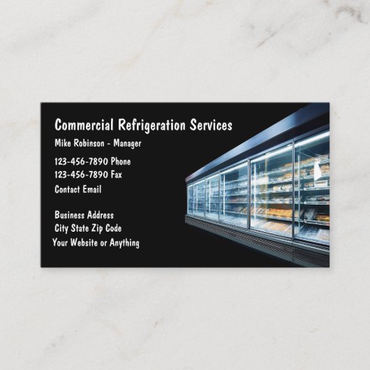 商業用冷凍業者 名刺 (正面)