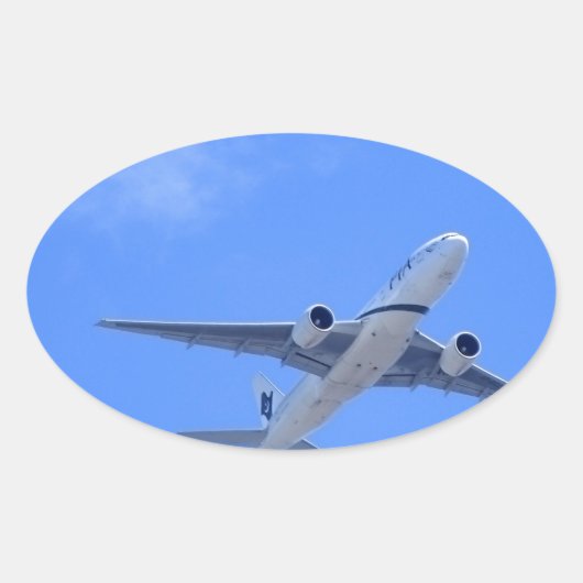 商業用旅客機 楕円形シール (正面)