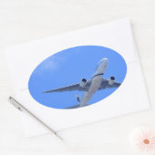 商業用旅客機 楕円形シール (封筒)