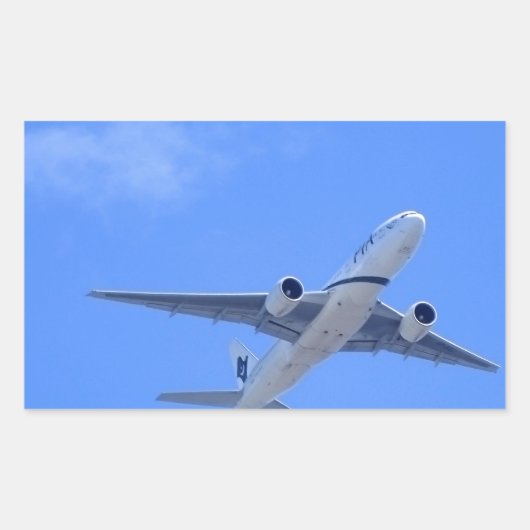 商業用旅客機 長方形シール (正面)