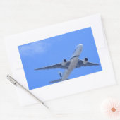商業用旅客機 長方形シール (封筒)