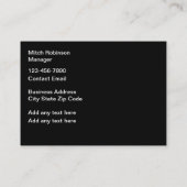 商業用清掃および清掃業者 名刺 (裏面)