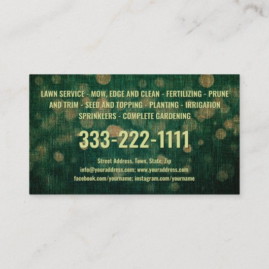 商業用造園機 名刺 (裏面)