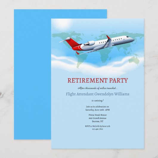 商業航空招待状 招待状 (正面/裏面)