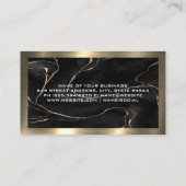 商業財産 | 大理石 | 金ゴールド金属 名刺 (裏面)
