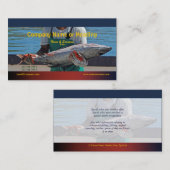 商業魚釣り港のマグロはカスタマイズ 名刺 (正面/裏面)