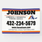 商業・住宅の塗装サービス 横断幕 (横)