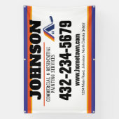 商業・住宅の塗装サービス 横断幕 (縦)