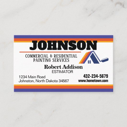 商業・住宅塗装サービス 名刺 (正面)