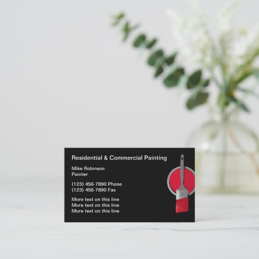 商業·住絵画宅 名刺 (スタンド正面)