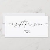 商標モダン付きエレガントロゴギフト証明書 (正面)