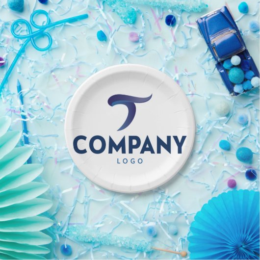商標企業の付きカスタム会社ロゴ ペーパープレート (パーティー)