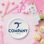 商標企業の付きカスタム会社ロゴ ペーパープレート (パーティー)