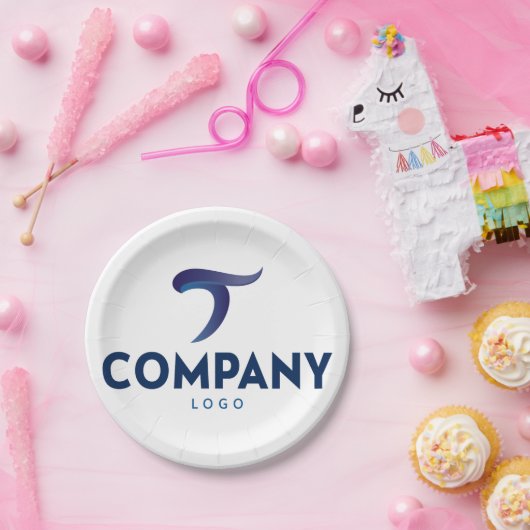 商標企業の付きカスタム会社ロゴ ペーパープレート (パーティー)