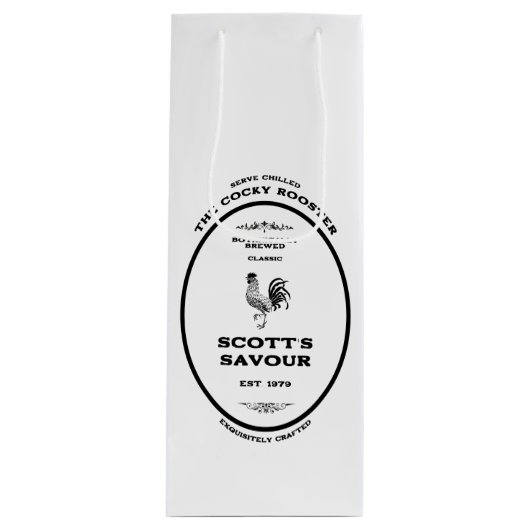 商標、オウム屋、カスタマイズ可能 ワインギフトバッグ (正面)