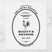 商標、オウム屋、カスタマイズ可能 ワインラベル (シングルラベル)