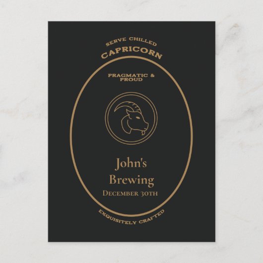 商標, 十二星座, 山羊座 オーダーメイド ポストカード (正面)
