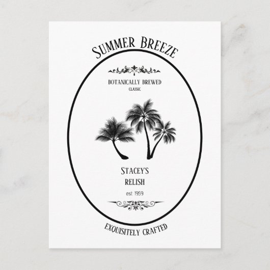 商標、夏のそよ風、カスタマイズ可能 ポストカード (正面)