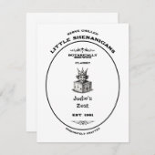 商標、小さなシェナニガン、カスタマイズ可能 ノートカード (正面/裏面)