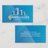 商用ウィンドウのクリーニングロゴ 名刺 (正面/裏面)