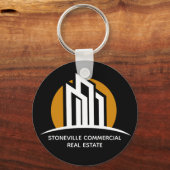 商用エテ実在ートエージェントシックカスタムブラック キーホルダー (正面)