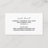 商用エテ実在ートエージェントシックカスタムブラック 名刺 (裏面)