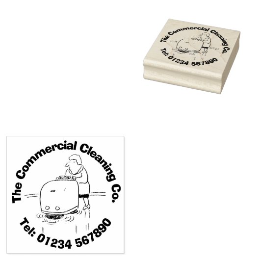 商用クリーナーとクリーニング。 ラバースタンプ (押印)