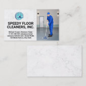 商用クリーナーサービス |清掃フロア 名刺 (正面/裏面)