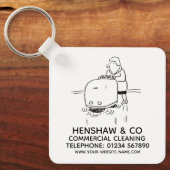 商用クリーニングプロモーションキーチェーン キーホルダー (正面)