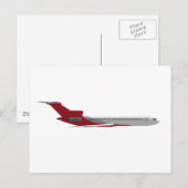 商用ジェット機： 3Dモデル： ポストカード (正面/裏面)