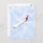 商用ジェット機： 3Dモデル： ポストカード (正面/裏面)