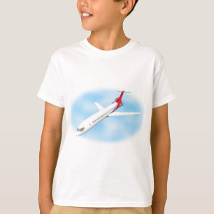 商用ジェット機:3Dモデル: Tシャツ