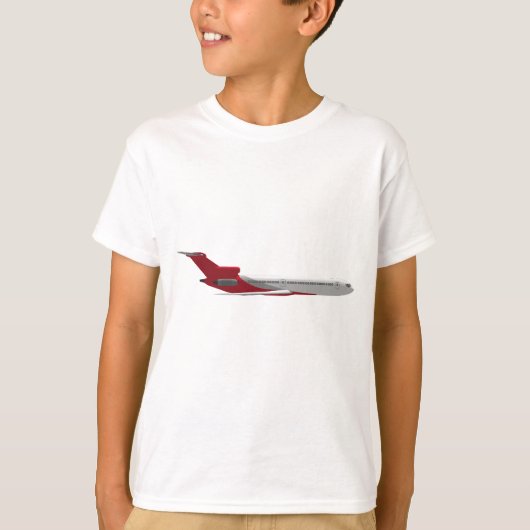 商用ジェット機： 3Dモデル： Tシャツ (正面)