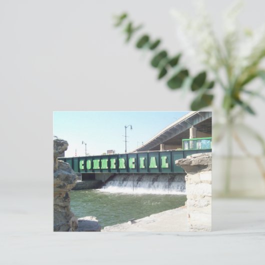 商用スリップまたは滑ること秋 ポストカード (スタンド正面)