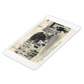 商用セント、地方都市、ヴィンテージはがき マグネット (左側)