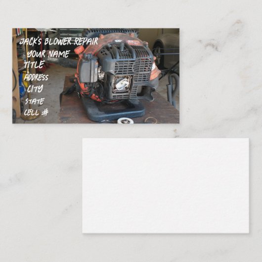 商用リーフブロワ修理 名刺 (正面/裏面)