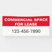 商用宇宙リース&電話レッドホワイトブラック 横断幕 (横)