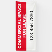 商用宇宙リース&電話レッドホワイトブラック 横断幕 (縦)
