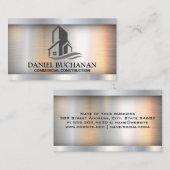商用建物ロゴ | メタリック 名刺 (正面/裏面)