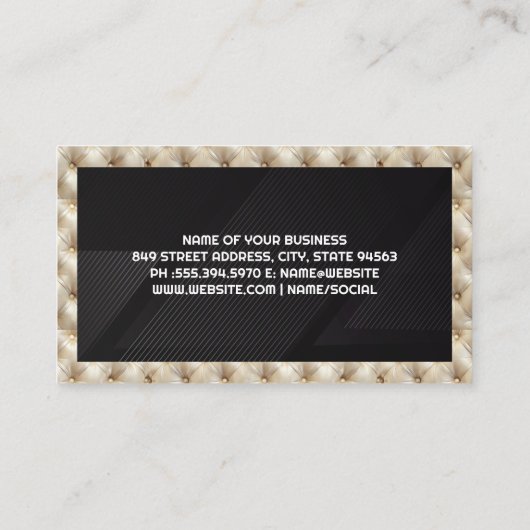 商用飛行機 | タフテッドラグジュアリークッション 名刺 (裏面)