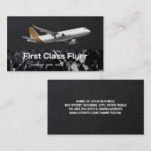 商用飛行機 | レザー | 大理石 名刺 (正面/裏面)