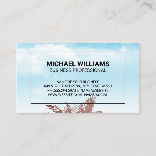 商用飛行機 | 島と鳥 名刺 (裏面)