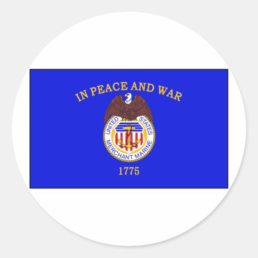 商船旗 ラウンドシール (正面)