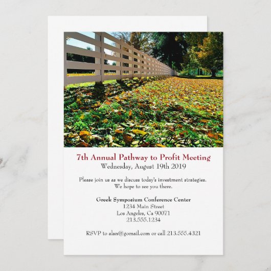 商談の企業のなイベントの招待状 セーブザデート (正面/裏面)