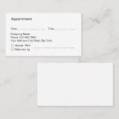 商談の約束および紹介カード 予約カード (正面/裏面)