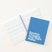 問題おもしろいとなるかもしれない青いランダムな思考 ノートブック (内部)