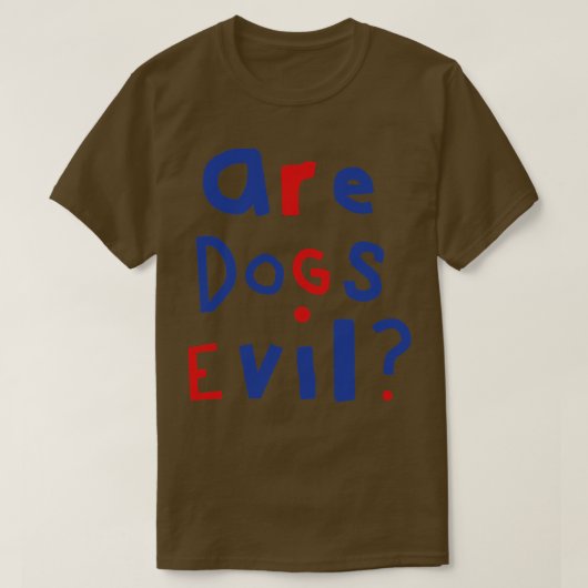 問題おもしろいは犬の悪のグラフィック Tシャツ (デザイン正面)