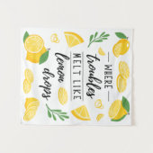 問題がレモンの粒のように溶ける夏 タペストリー (正面(横))