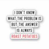 問題が何か分からない シール (正面)